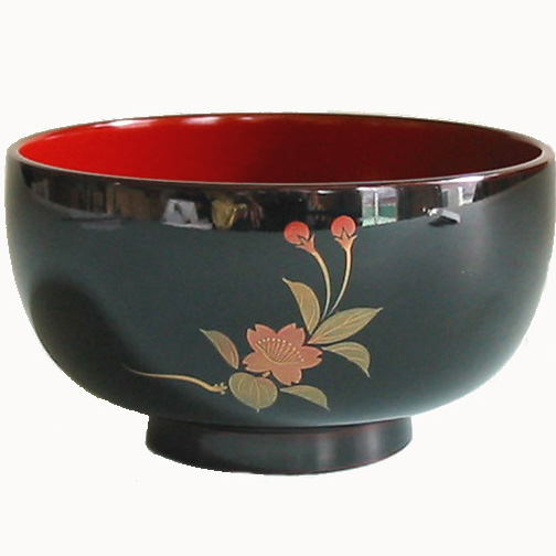 汁椀 誕生花 溜内朱 漆塗り 漆器の井助