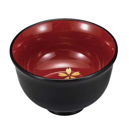 ぐい呑み 桜花 木製 漆塗り FC13-10 漆器の井助