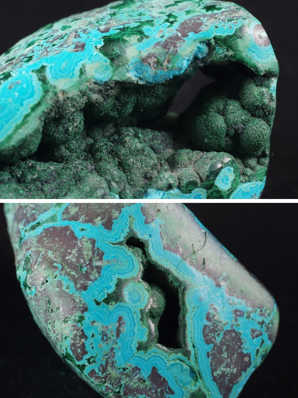 クリソコラ/マラカイト（珪孔雀石/孔雀石）原石115g 天然石販売