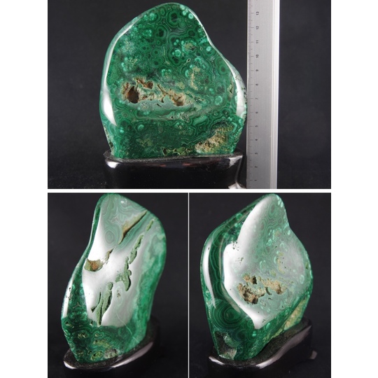 マラカイト(孔雀石)原石置き飾り 783g 天然石販売 名取貴石 天然石