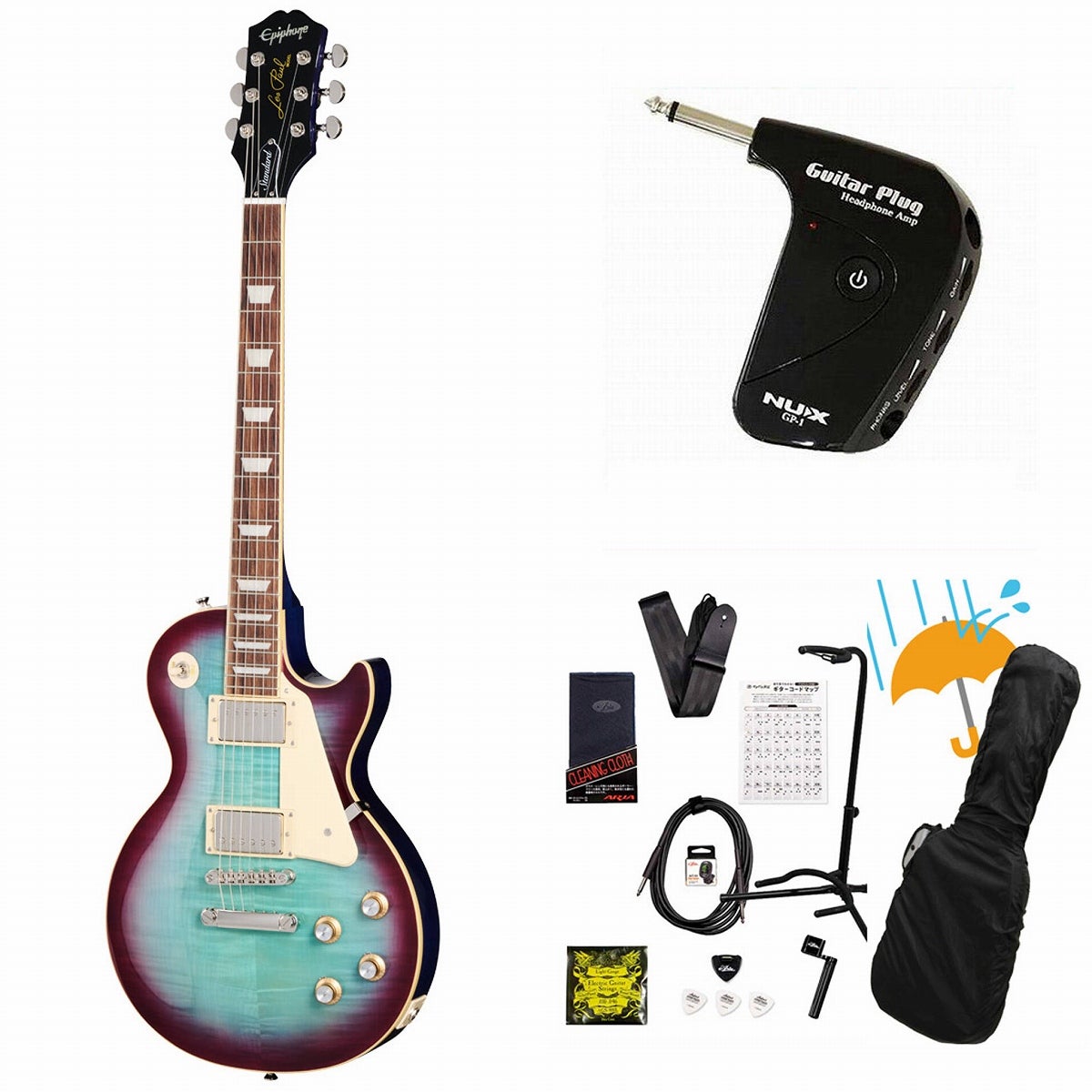 Epiphone エピフォン レスポール スタンダード ギブソン 青紫 ギター