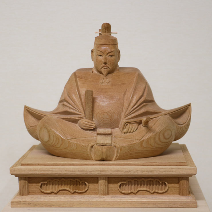 菅原道真公 木彫り 欅材 天神様 学問の神様 22 菅原道真公 木彫り 欅材