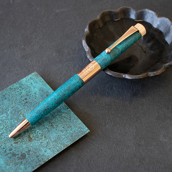 ロメオ ROMEO No.3 ボールペン 細軸 斑紋ガス青銅色 伊東屋 限定