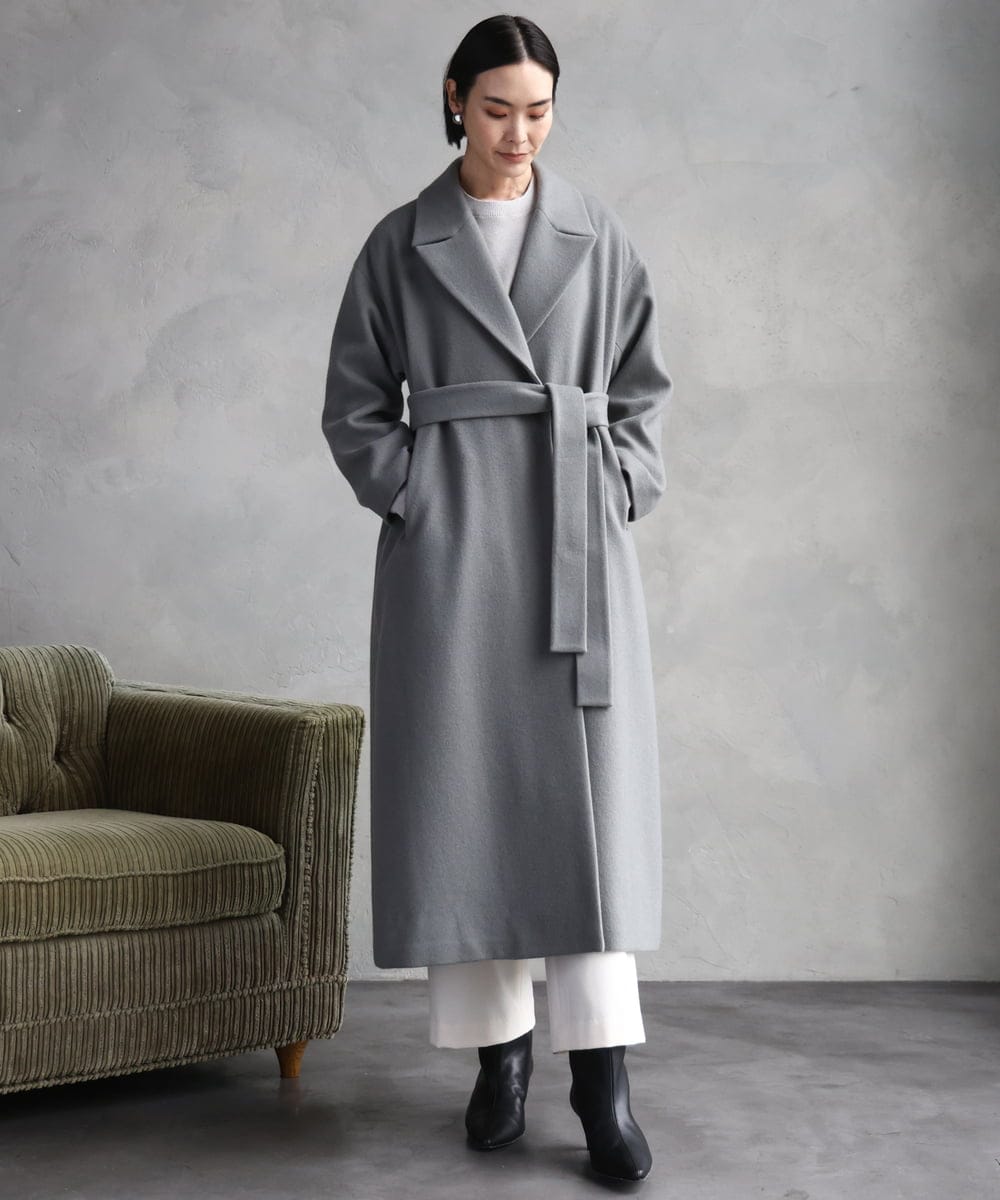 Super100ウールロングチェスターコート(チェスターコート) | MICHEL