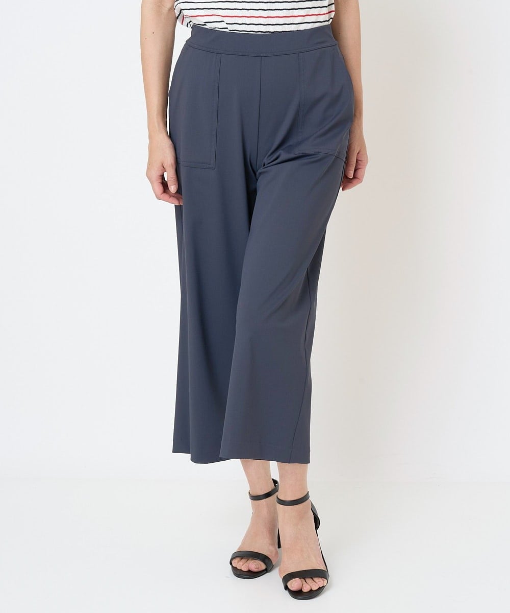 日本製/多機能素材]ジャージーガウチョパンツ(ガウチョ・ワイドパンツ