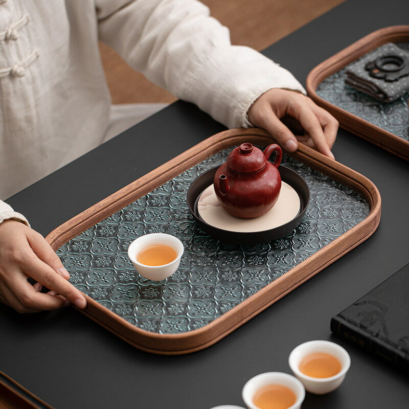 IwaiLoft 楽天1位!高評価&リピーター多数 フローラガラス トレー