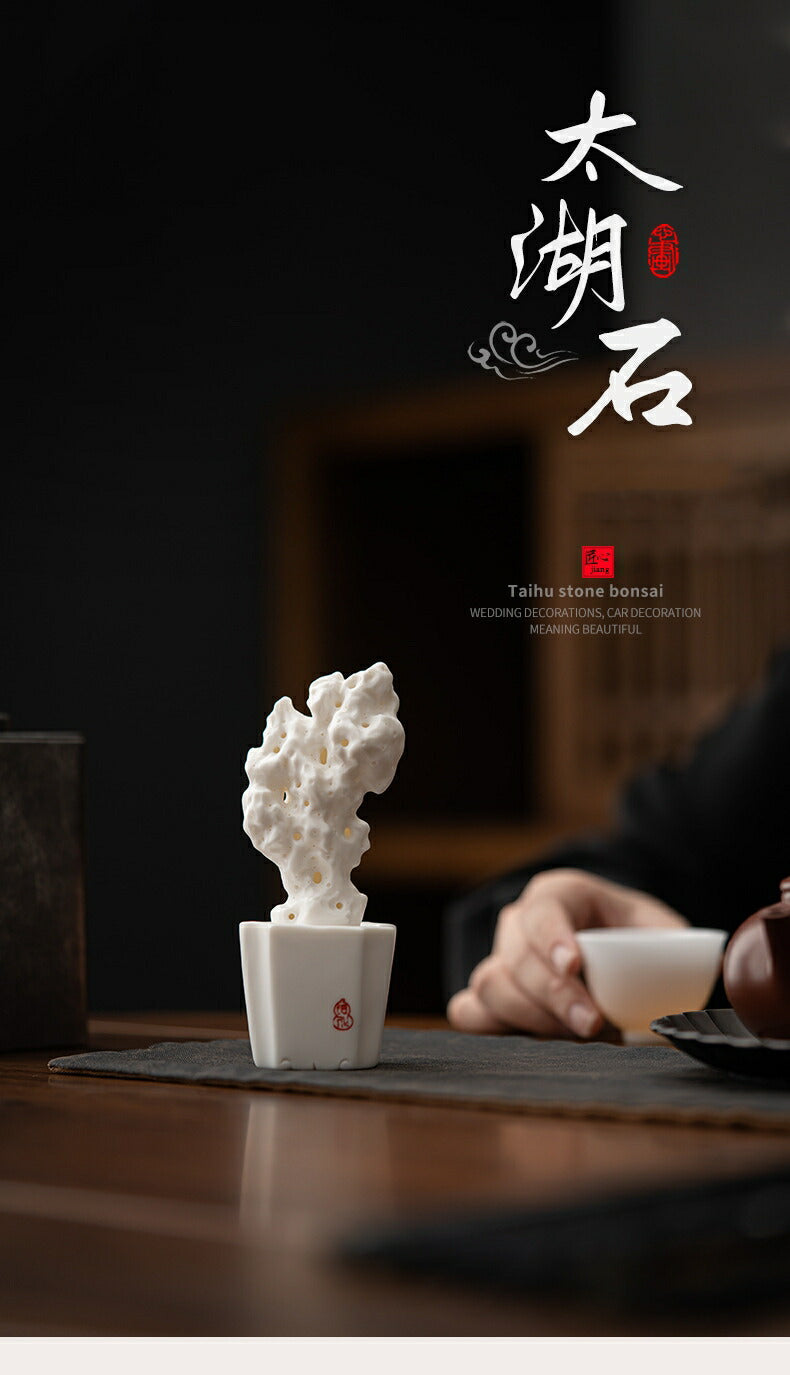 IwaiLoft 蘇州 太湖石 （たいこせき）置物 飾り石 卓上 奇石 銘石 景石