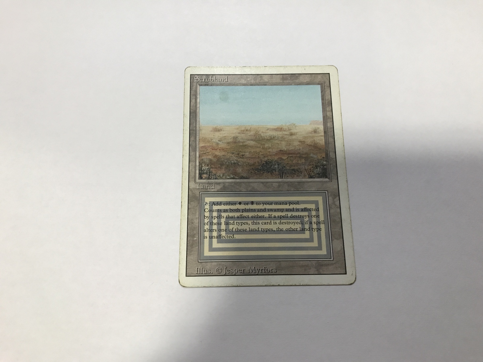 MTG Scrubland フランス語版 リヴァイズド 3ED 1994年 MTG Scrubland