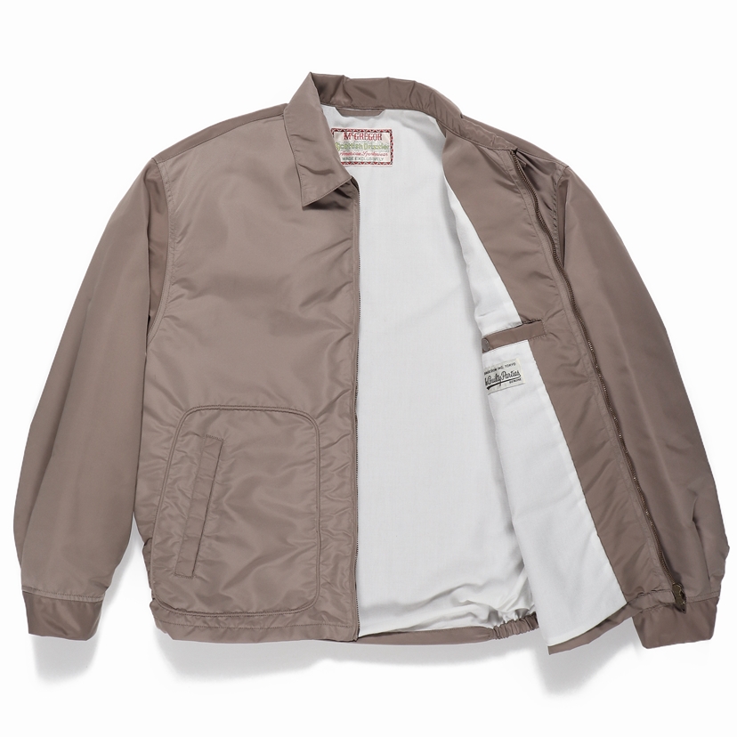 WACKO MARIA/MCGREGOR / NYLON DRIZZLER JACKET（L-BROWN）［ナイロン