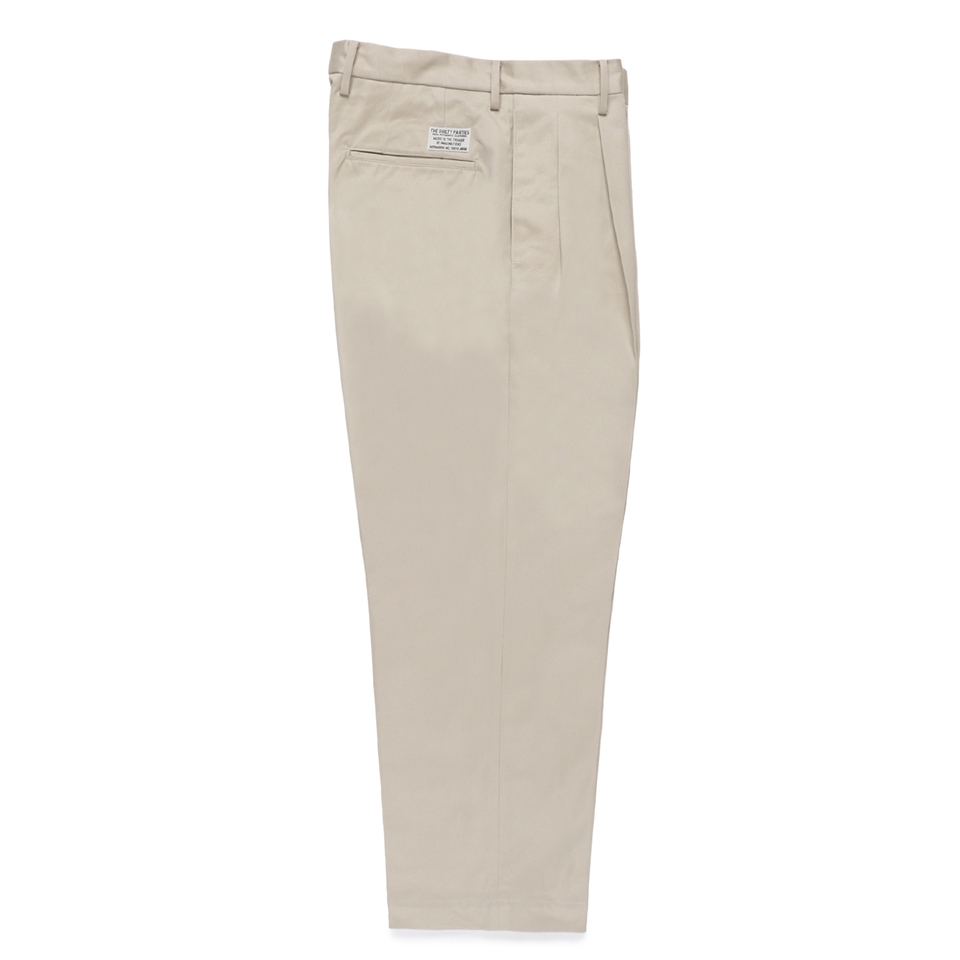 WACKO MARIA/DOUBLE PLEATED CHINO TROUSERS（LIGHT BEIGE