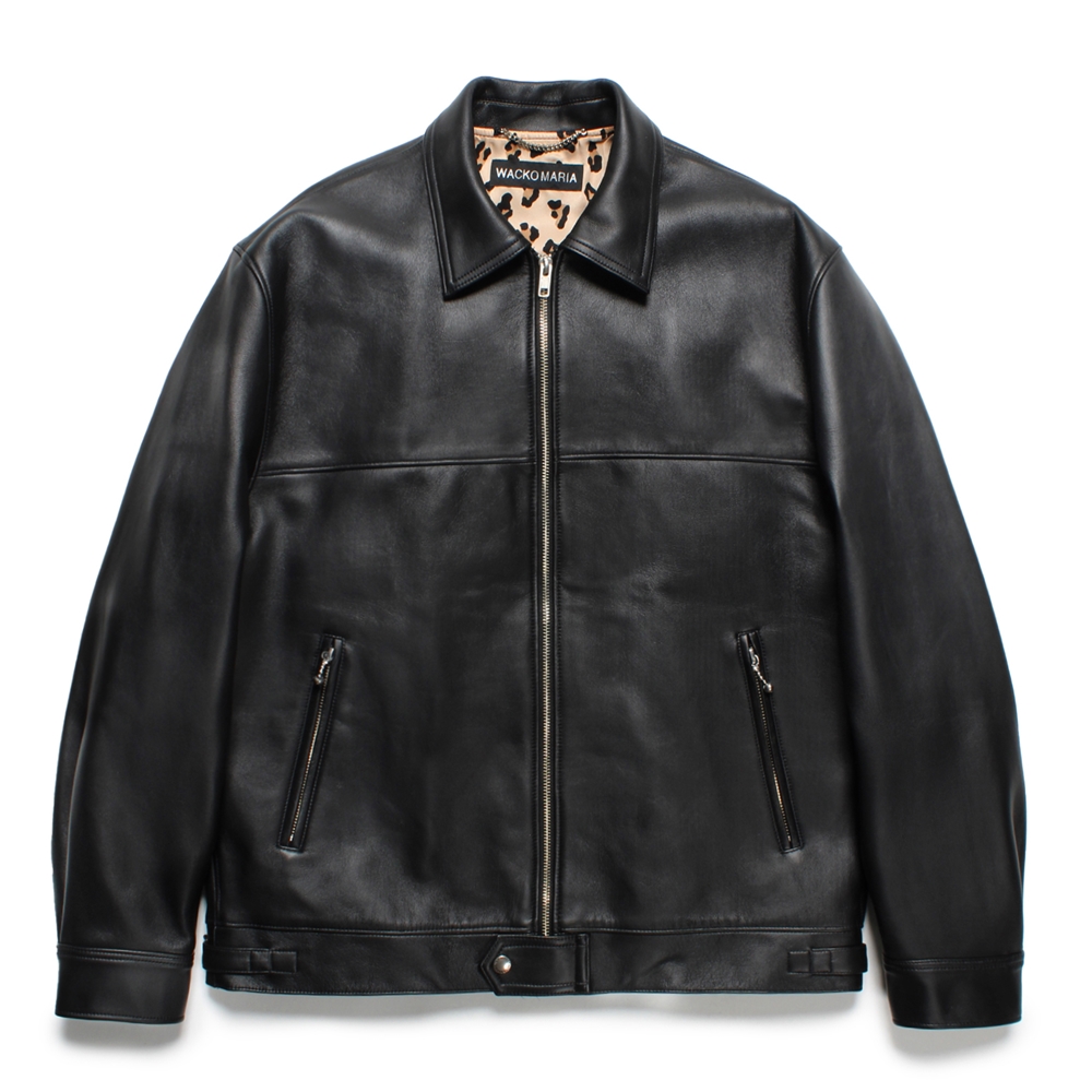 WACKO MARIA/LEATHER SINGLE RIDERS JACKET（BLACK）［レザーシングル