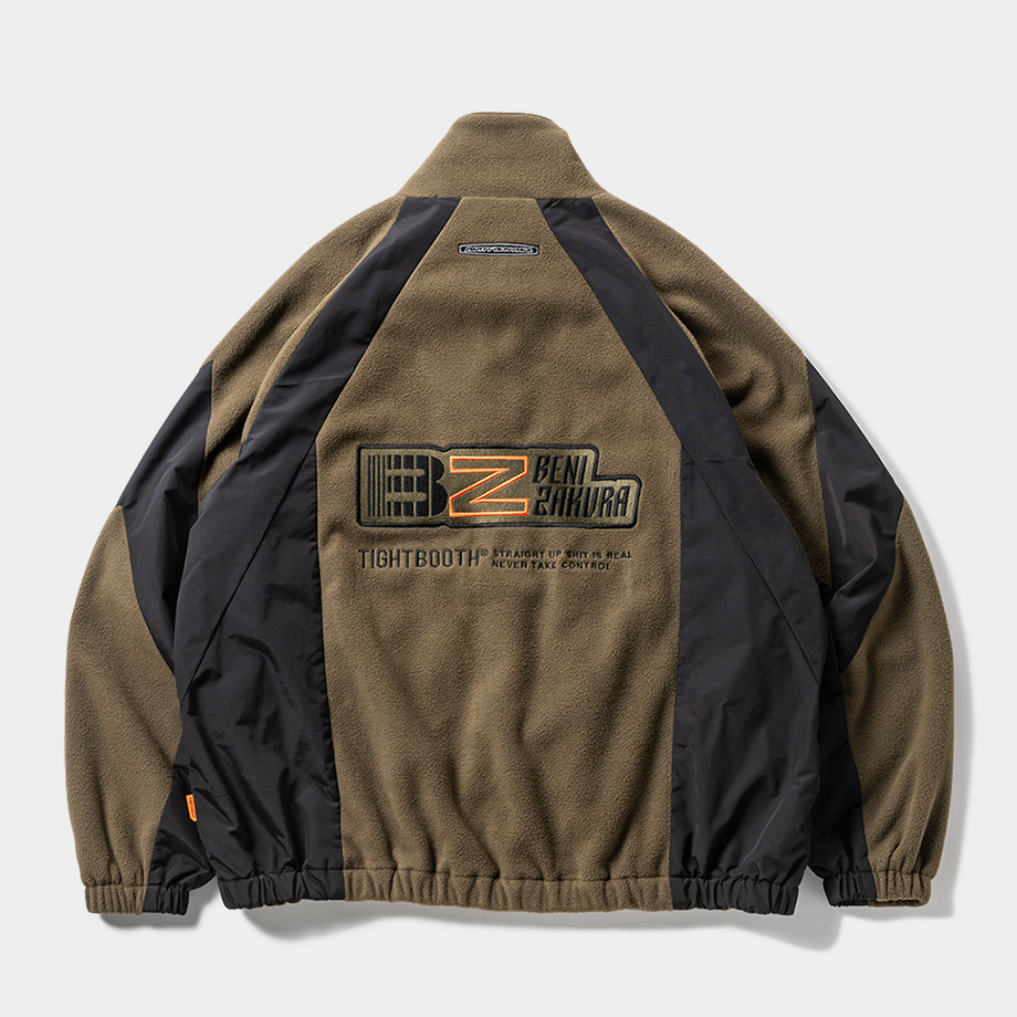 TIGHTBOOTH/NYLON PANEL FLEECE JKT（×紅桜）（Olive）［ナイロン