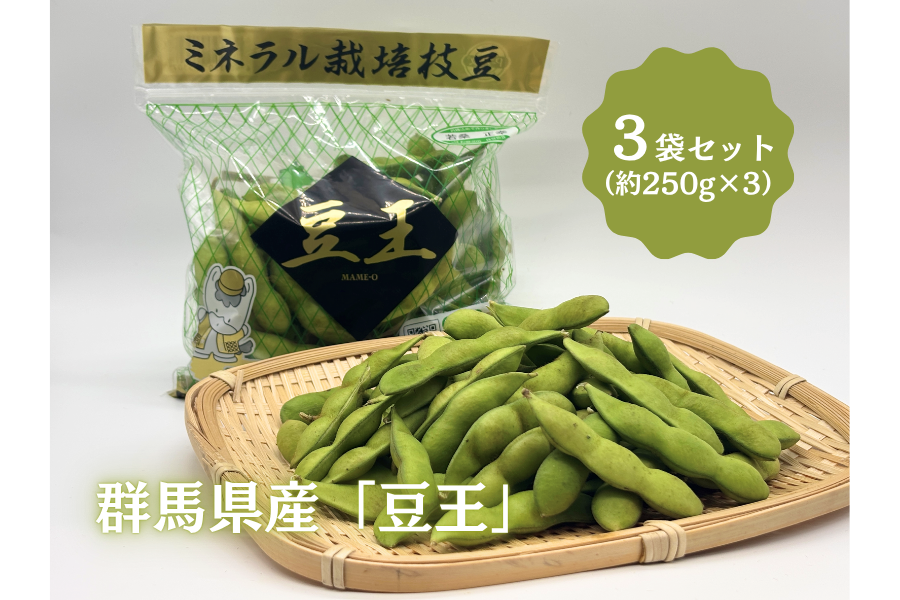 枝豆【豆王】3袋セット: 新鮮ぐんまみのり館|【JAタウン】産地直送