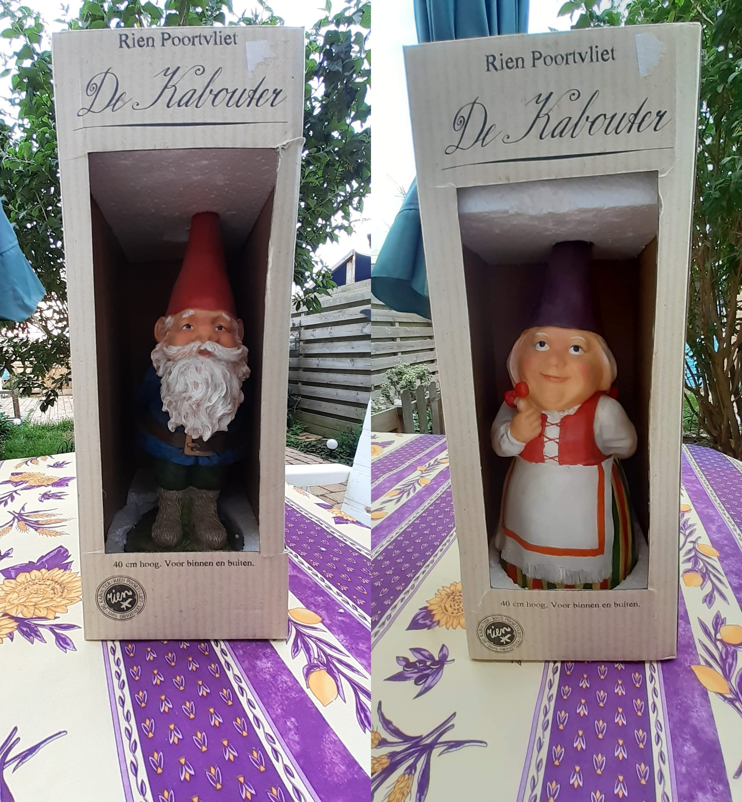 Rien Poortvliet Original David & Lisa Gnome Pair Set 40cm 15.75