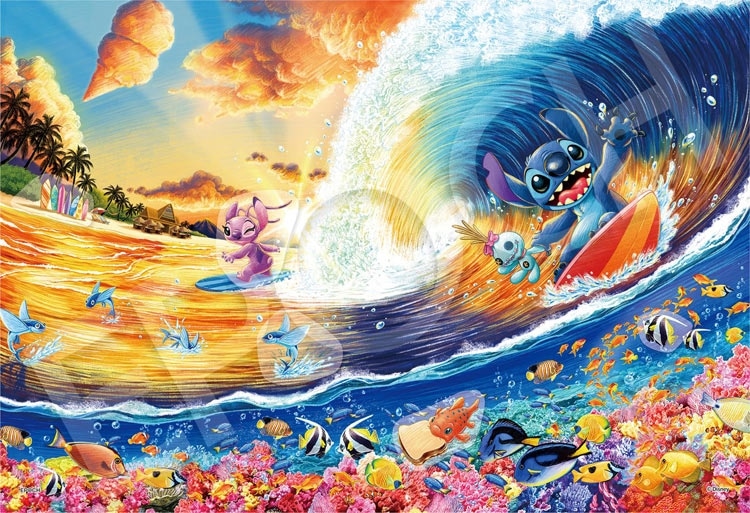 未開封 ディズニー スティッチ パズル シーサイドウェディング 1000