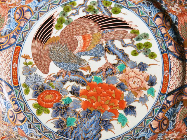 献上手書き伊万里焼 五寸皿 登り鯉 5枚 献上手書き伊万里焼 五寸皿