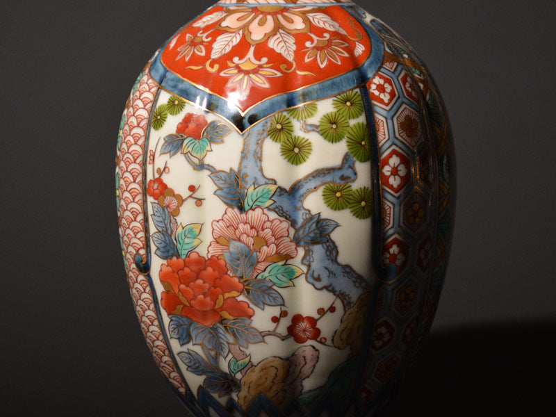 1878 源右衛門 染錦松竹梅 花瓶 【公式通販】