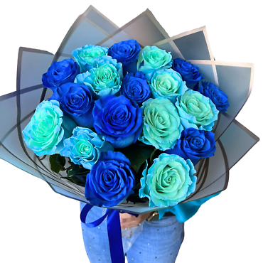 24 BLUE ROSES arranged by a florist in San Jose, CA : Juanita's