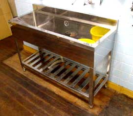 1槽シンク（業務用1槽流し台） 900x450x高（800+90)