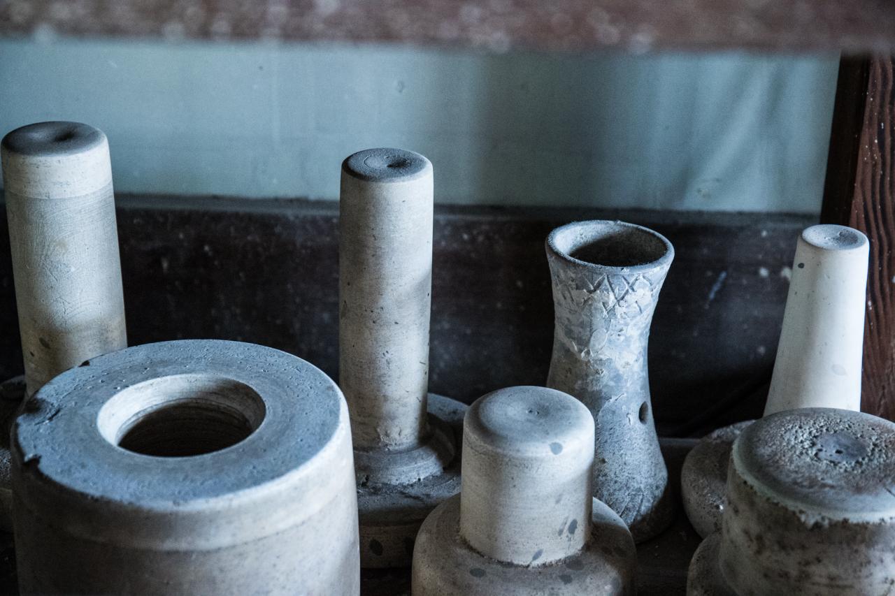 笠間焼 陶芸作家 馬場浩二作 粉引 蓋物 笠間焼 陶芸作家 馬場浩二作 粉