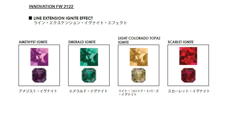 煌めくクリスタルと黒花崗岩のクールなコントラスト☆スワロフスキー