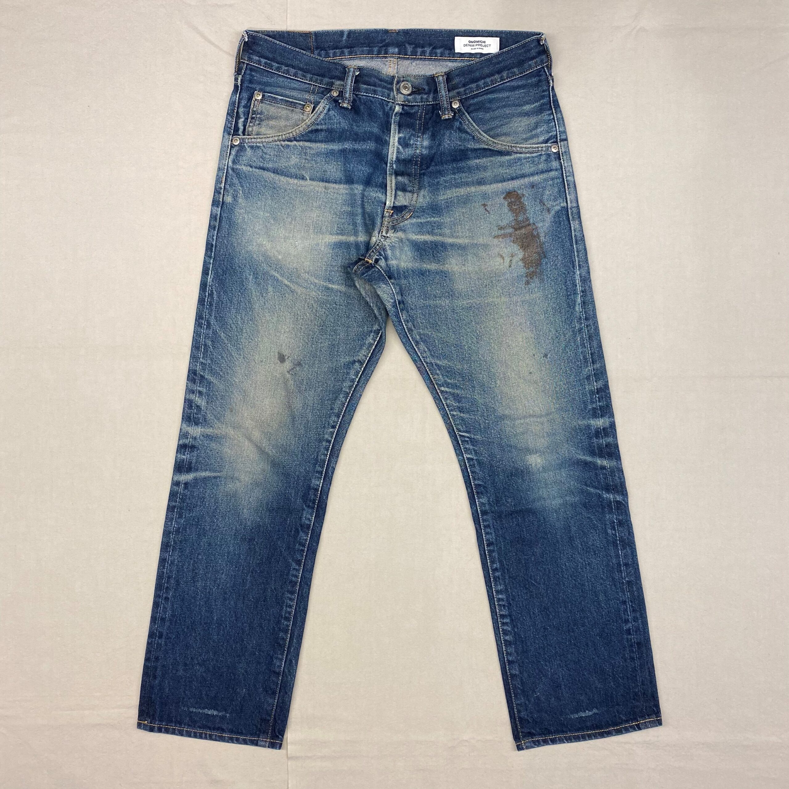 デニム 特大 ブリーチ アート 絵 一点物 店舗 展示品 デニム 特大