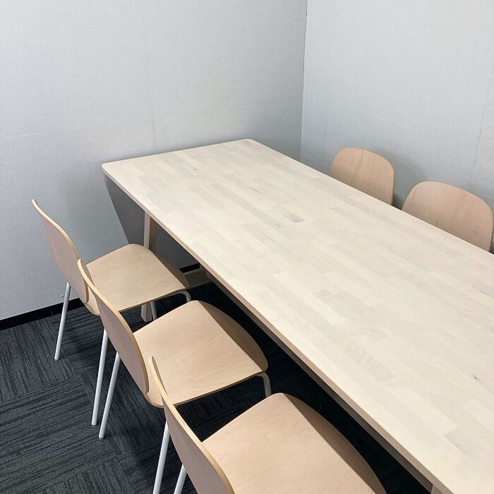 R076 IKEA 伸長式テーブル＆8脚椅子セット、幅120cm・180cm Used・美品