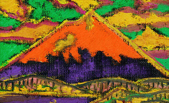 田崎廣助 箱根の富士 油絵 絵画 レトロ 田崎廣助 箱根の富士 油絵 絵画