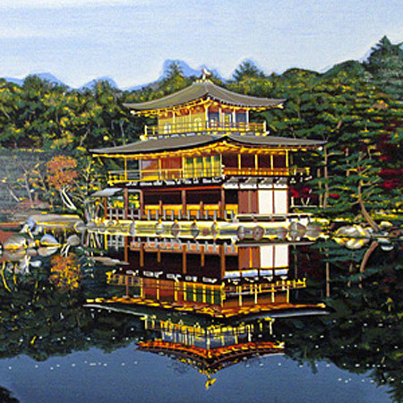 ヒロ・ヤマガタ 『日本のエッセンス 金閣寺』 シルクスクリーン ヒロ
