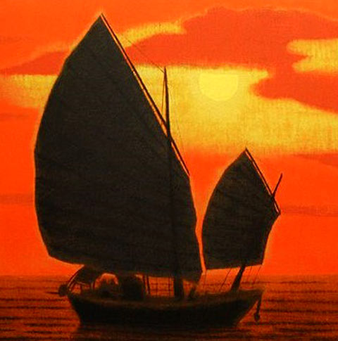 平山郁夫 海のシルクロード 中国帆船 | 絵画など美術品の販売と買取