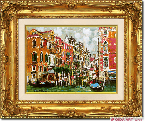 ヴェネツィア油絵イタリアオリジナルアート風景画イタリアアートワーク