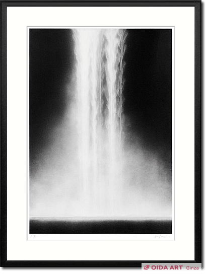 日展日本画家 下保昭 リトグラフ 「春宵」 32/120 額装 C 7892C 2025年