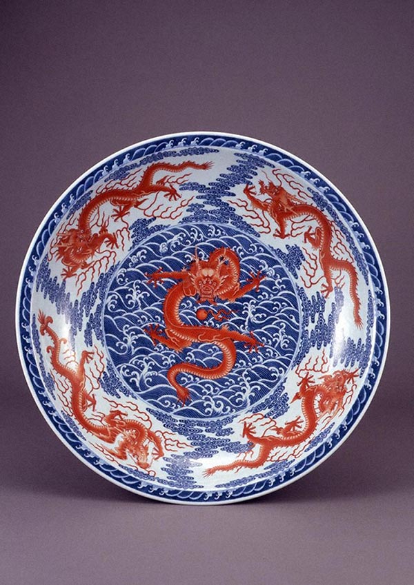 中国 墨彩紅彩人物紋大瓶 大清乾隆年製銘 高さ54.0cm 送料込み250517