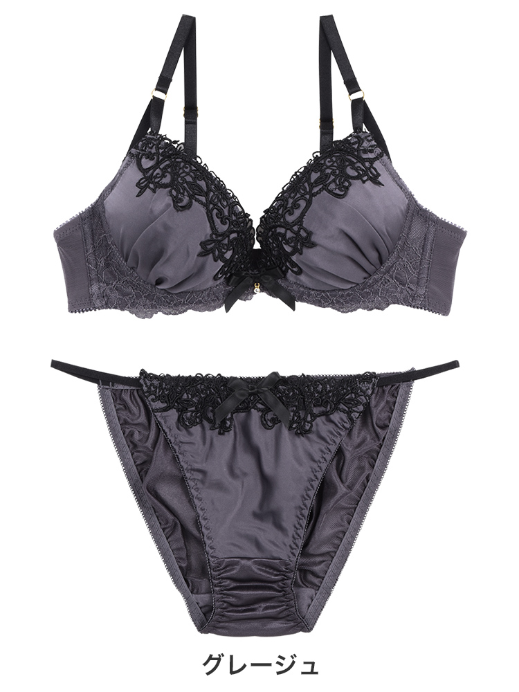 327254｜COCO Linge ビューティフルサテン ブラセット ABCDEFカップ