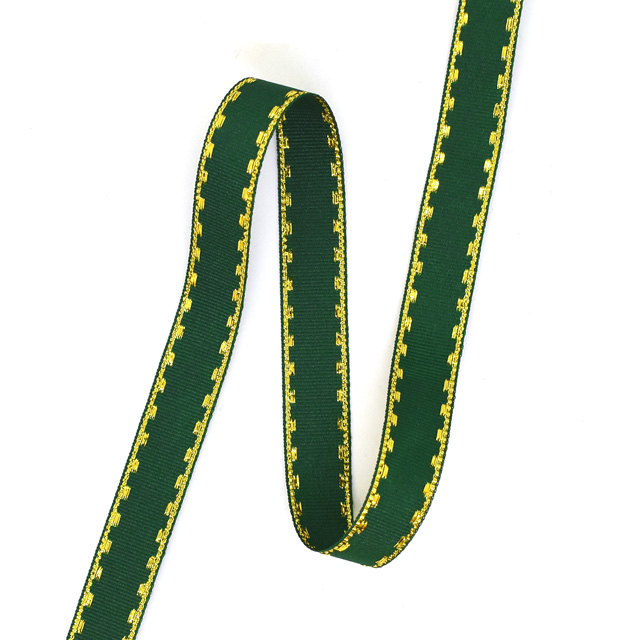 グログランリボン ダニューブ（35400） 15mm 62.深緑 オカダヤ(okadaya