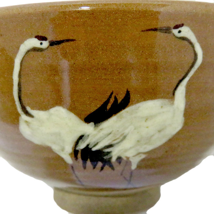 虫明焼 抹茶碗 鶴 / 晴れの国おかやま館オンラインショップ｜岡山の