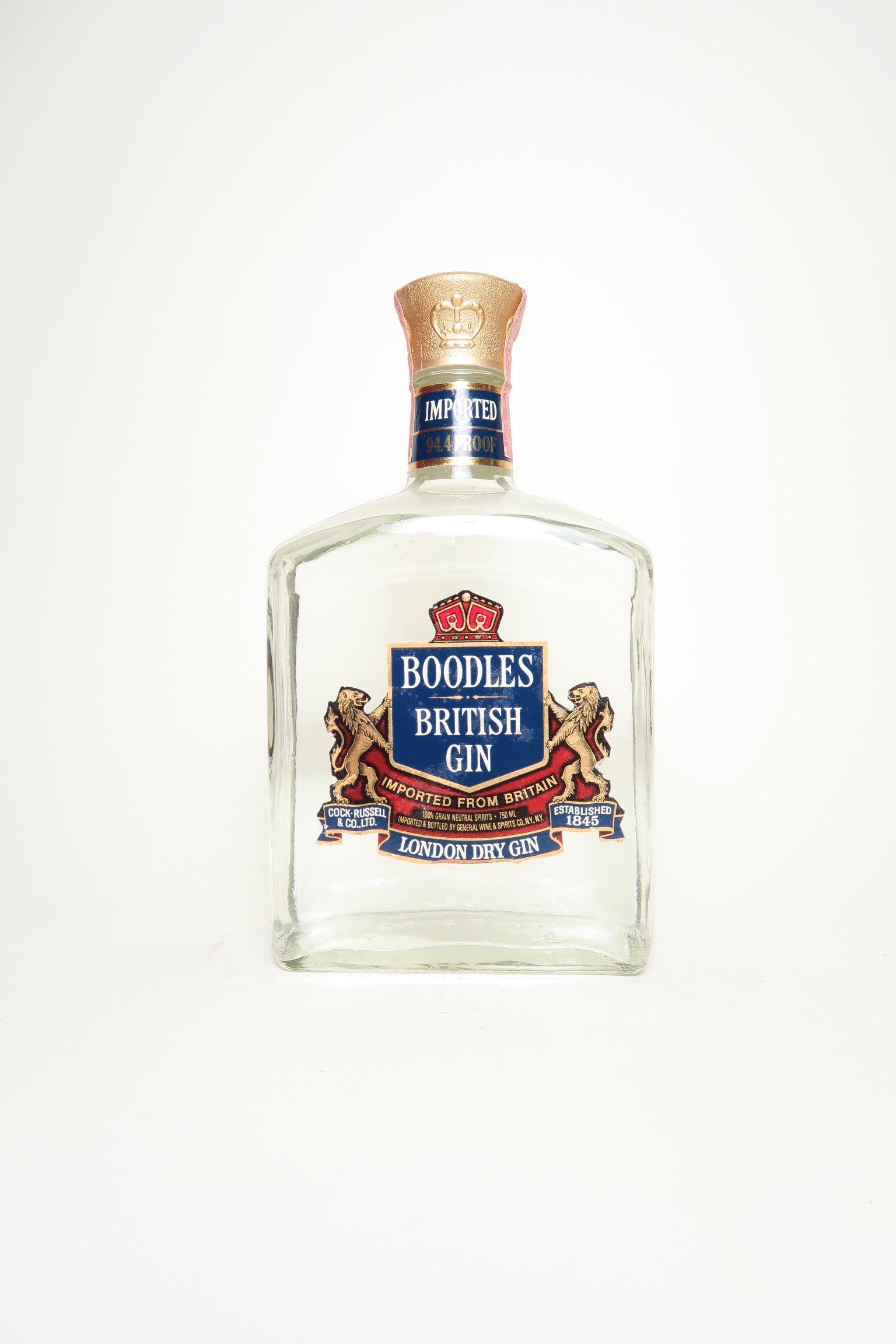 オールドボトル】BOODLES BRITISH GIN ブードルス 45.2% r9