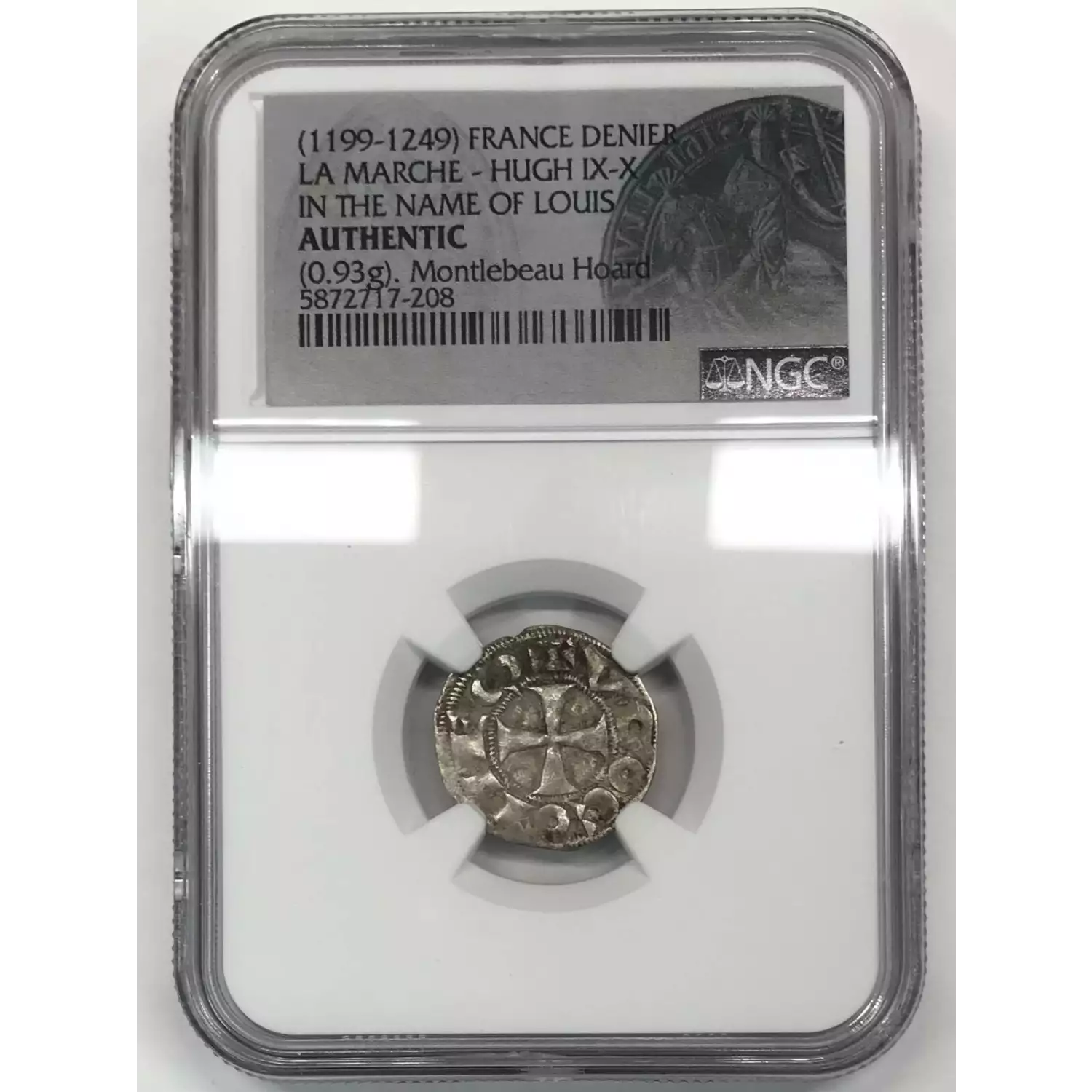 1199-1249 Medieval TBD TBD NGC Authentic France Denier La Marche