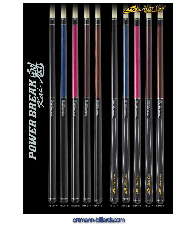 Mezz Power Break Cue Kai - black / rot, PBKW-R