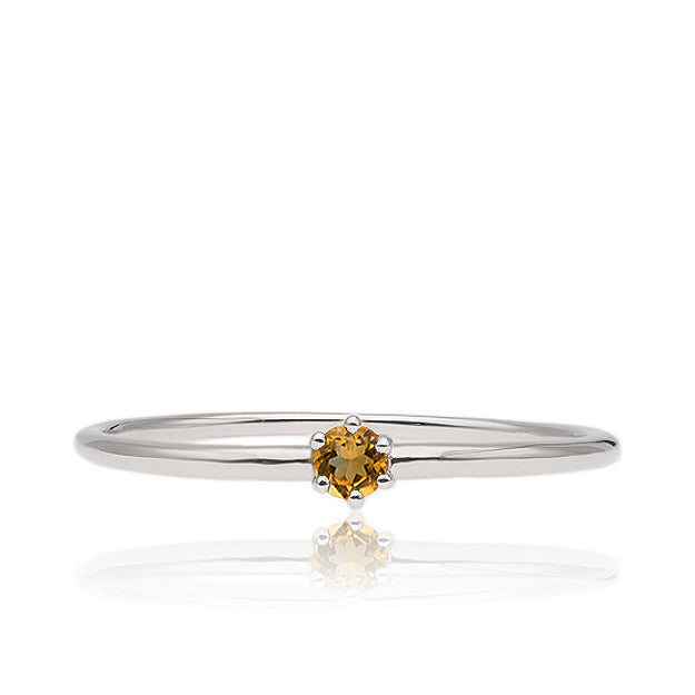 K18/Pt「シトリン ミルククラウン」リング｜【オレフィーチェ】Orefice