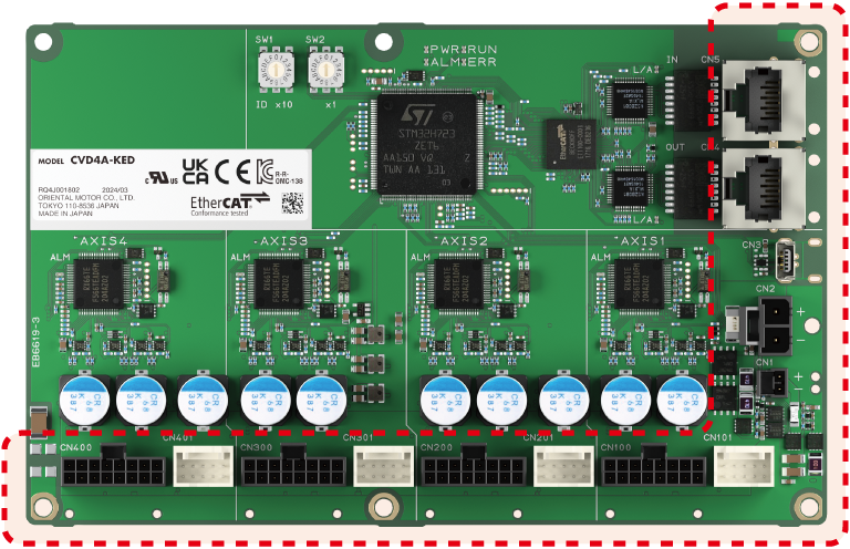 2相／5相ステッピングモーター用ドライバ CVDシリーズ 多軸タイプ