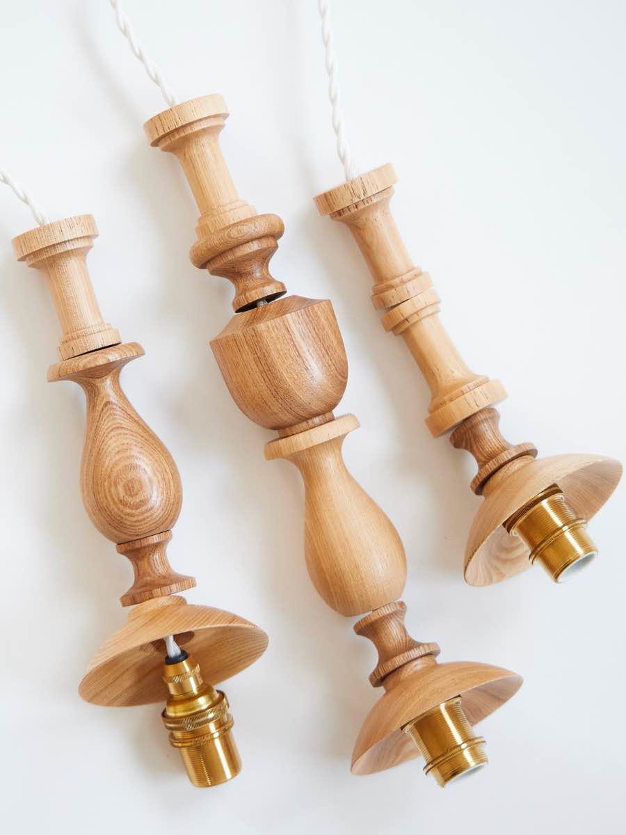 オリジナル・ウッドターニングランプ／ナチュラル｜ペンダントランプ