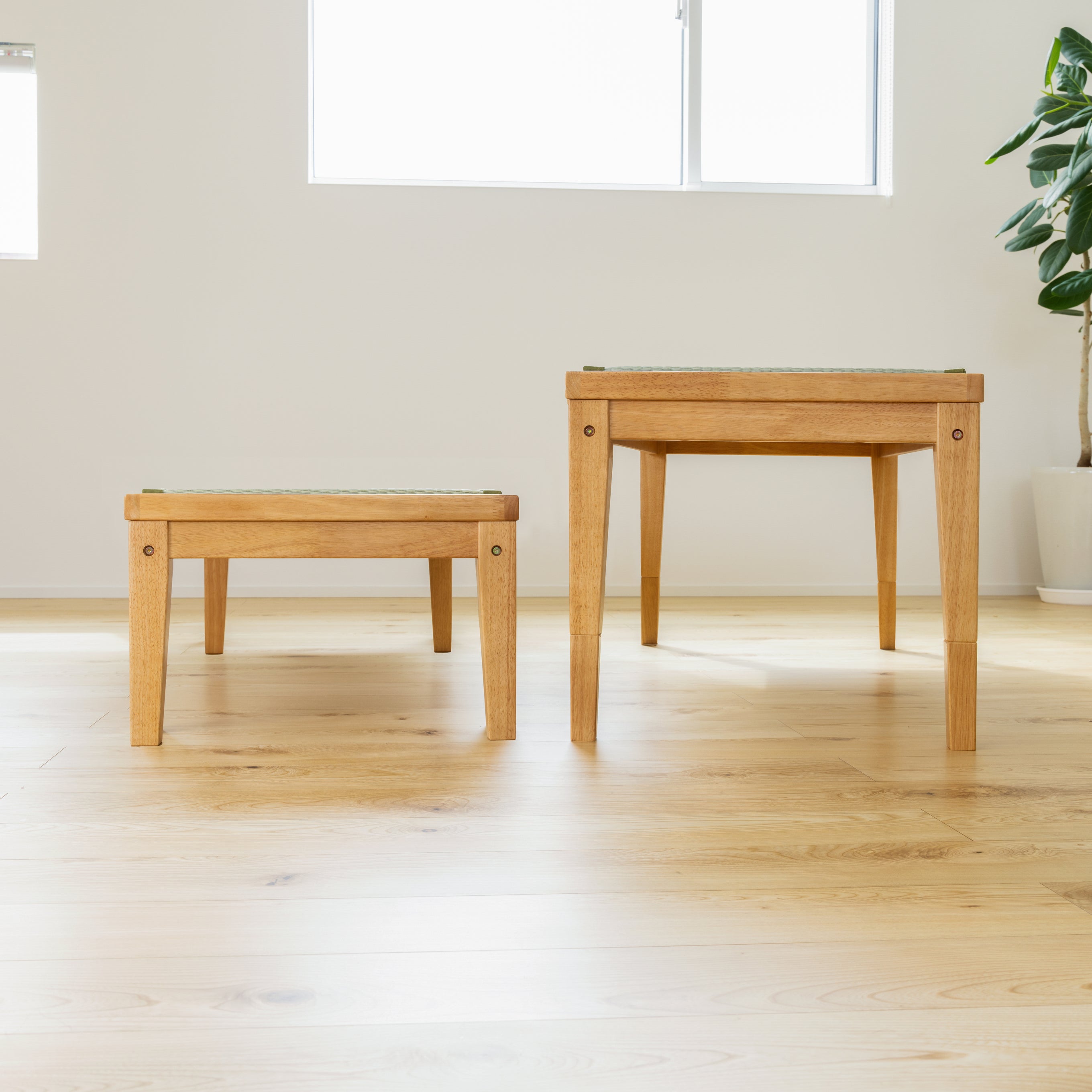 畳ベンチ(Natural) 天然い草 木製ベンチ – oshimaya