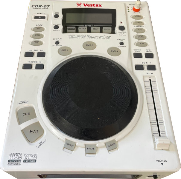 ジャンク品】Vestax/CDJ/CDR-07（ホワイト） -DJ機材アナログレコード