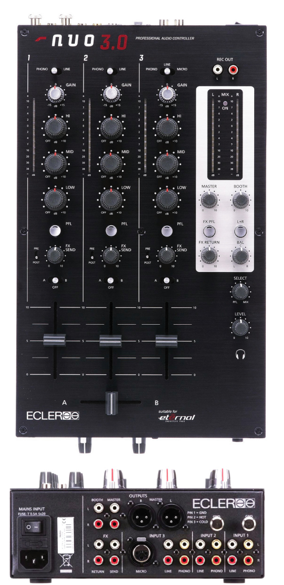 ECLER NUO 3 高音質 DJミキサー プリアンプ エクラー ヌオ ECLER NUO 3
