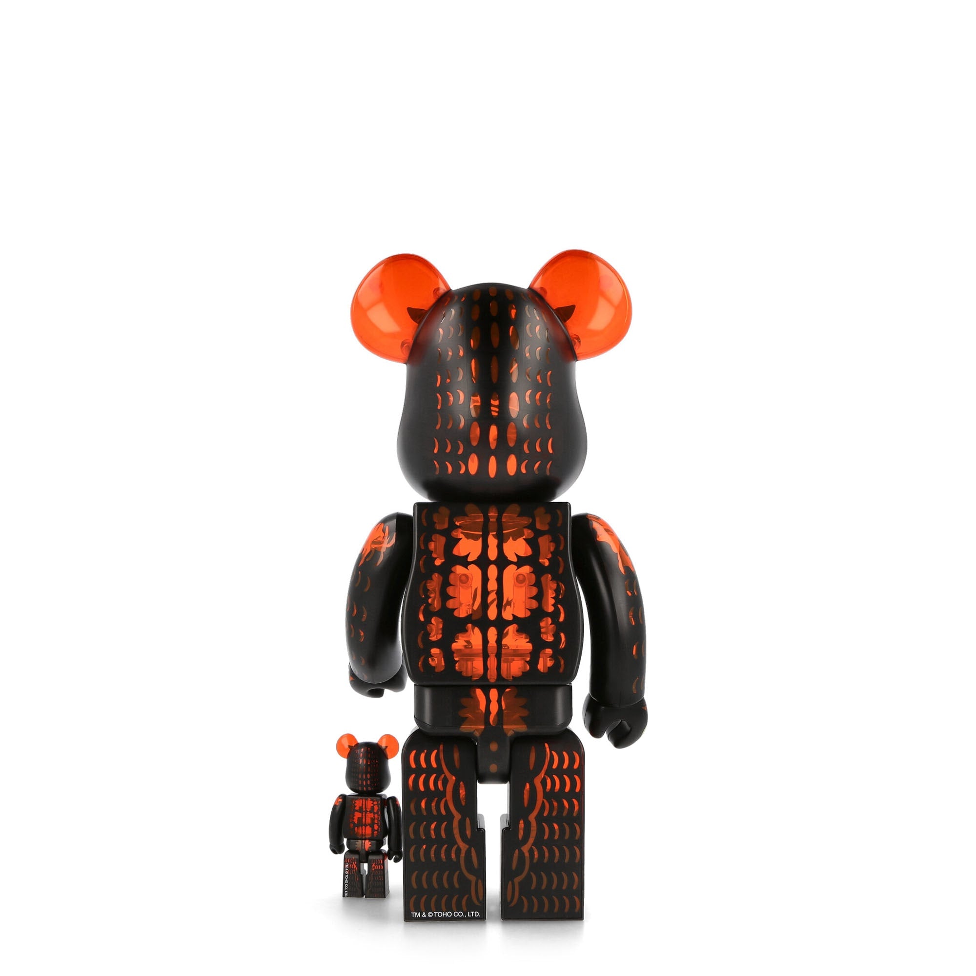 Medicom Be@rbrick Godzilla Meltdown: Clear Orange Version 400% +