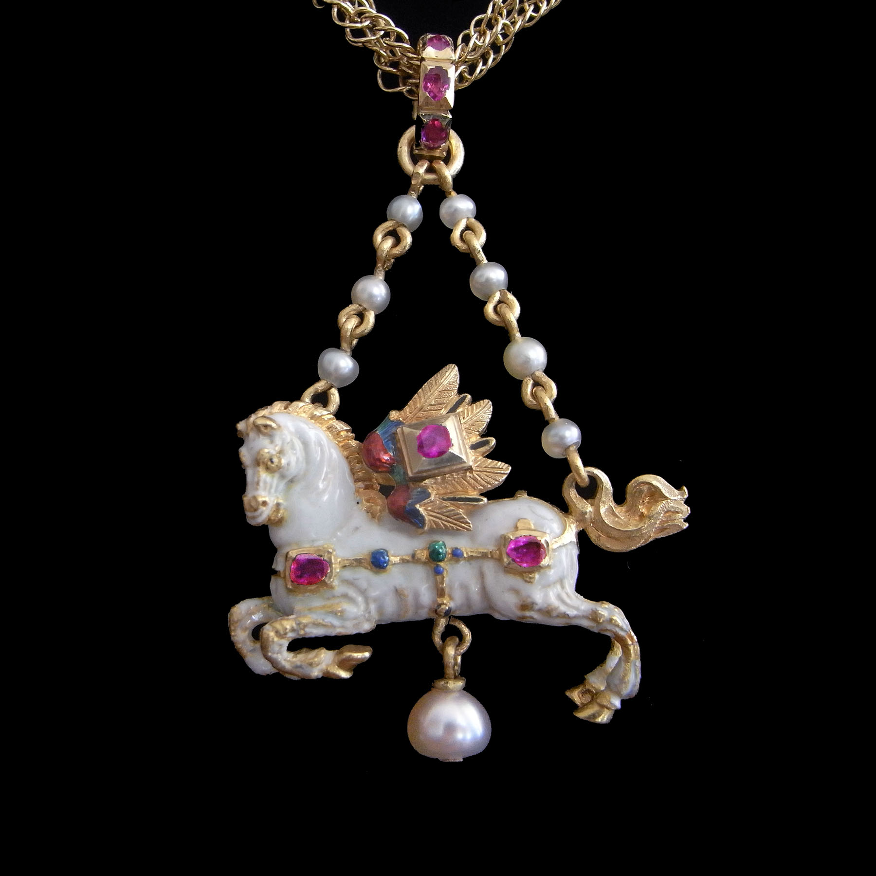 アンティーク ペガサスと人間のブロンズ彫刻 重厚15kg アンティーク