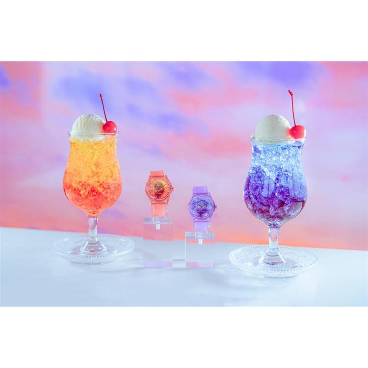 Q&Q Smile Solar×旅する喫茶コラボモデル【夕珀】ユウハク R02A-512VK