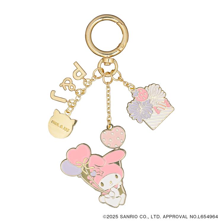 クリザンテームとマイメロディのキーリング ピンク: ステーショナリー