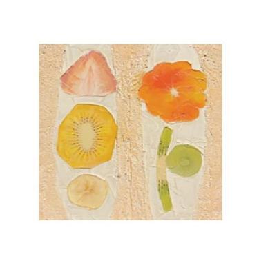 タカハシナツミ 絵画 フルーツサンド 絵肌 アクリルガッシュ 萌え断